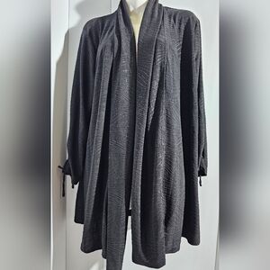 JM Collection Open Front Cardigan Women’s Plus  Size 1X Red 3/4 Long Sleeve